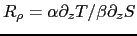 $ R_\rho = \alpha \partial_z T / \beta \partial_z S$