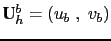 $ \textbf{U}_h^b = (u_b\;,\;v_b)$