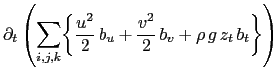 $\displaystyle = - \int\limits_D \rho   g   w \;dv$