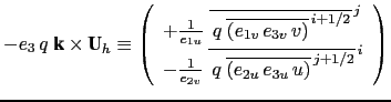 $ q=(\zeta +f) /e_{3f}$