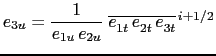 $\displaystyle e_{1v} e_{2v} \partial_t (e_{3v}) =\overline{ e_{1t} e_{2t}\;\partial_t (e_{3t}) }^{ j+1/2}$