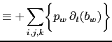 $\displaystyle \equiv + \sum\limits_{i,j,k} \biggl\{ p_w  \delta_{k+1/2} [\part...
...sum\limits_{i,j,k} \biggl\{ p_w  \partial_t (e_{3w})  e_{1t} e_{2t} \biggr\}$