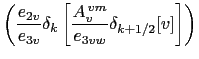 $\displaystyle \equiv \sum\limits_{i,j,k} \zeta \;e_{3f} \; \biggl\{ \biggr. \quad \delta_{i+1/2}$