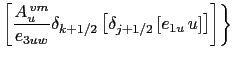 $\displaystyle \biggl. - \frac{1} {e_{3u}} \delta_k$