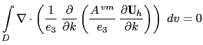 $\displaystyle \equiv - A^{ vm} \sum\limits_{i,j,k} \frac{1} {e_{3w}} \left( \delta_{k+1/2} \left[ \zeta \right] \right)^2 \; e_{1f} e_{2f} \; \leq 0$