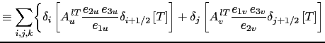 $\displaystyle \int\limits_D \nabla \cdot \left( A\;\nabla T \right)\;dv$