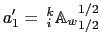 $ a_{1}={\:}_i^k{\mathbb{A}_u}_{1/2}^{1/2}$