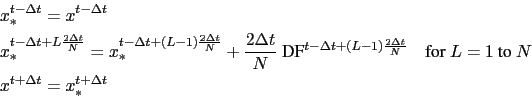 \begin{displaymath}\begin{split}& x_\ast ^{t-\rdt} = x^{t-\rdt}  & x_\ast ^{t-...
...or $L=1$ to $N$}  & x^{t+\rdt} = x_\ast^{t+\rdt} \end{split}\end{displaymath}