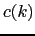 $\displaystyle c(k)$