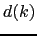 $\displaystyle d(k)$