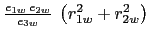 $ \frac{e_{1w} e_{2w} }{e_{3w} } \left( {r_{1w} ^2+r_{2w} ^2} \right)$