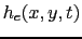 $ h_{e}(x,y,t)$