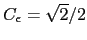 $ C_\epsilon = \sqrt {2} /2$