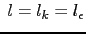 $\displaystyle  l = l_k = l_\epsilon$